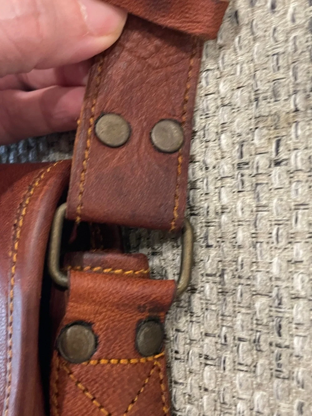 Brown Leather Messenger Bag Crossbody Satchel Briefcase Rustic Heritage academia